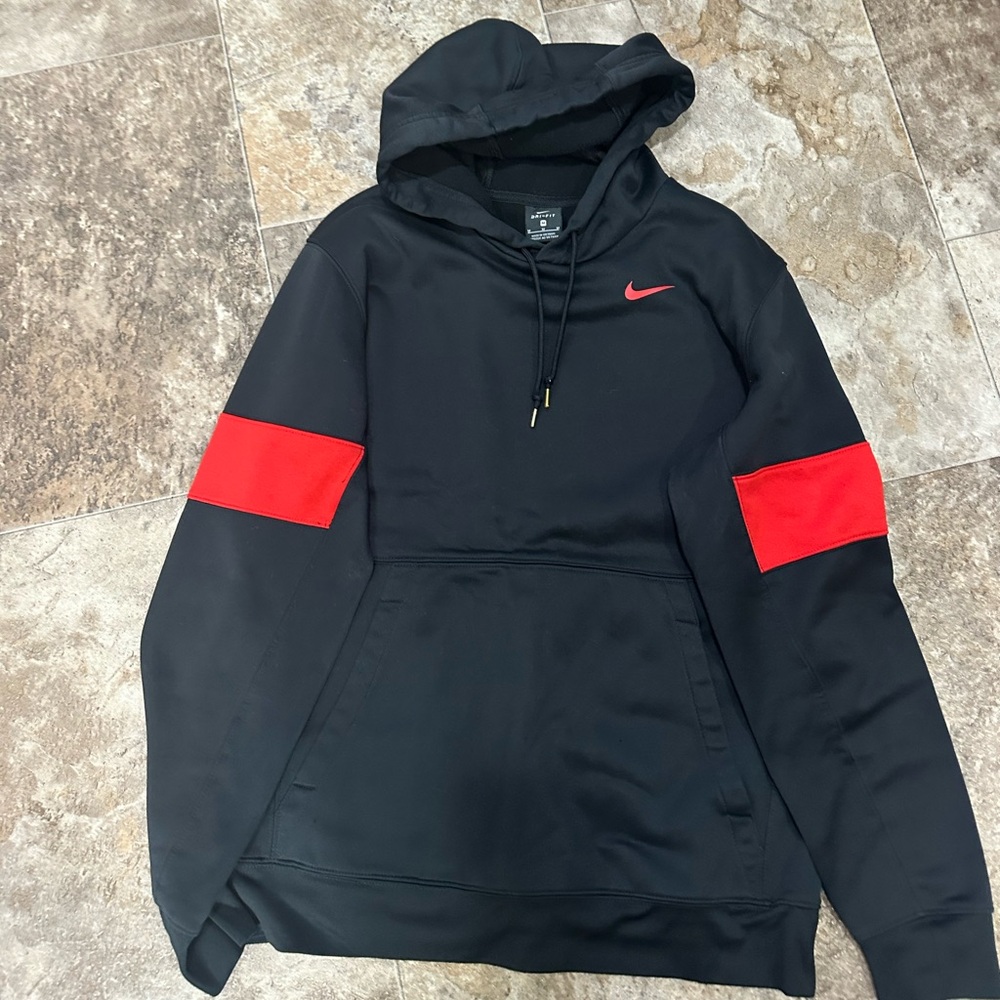 Nike Black and Red Hoodie